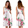 Flamingo Rose Pattern Sleeveless Mini Dress