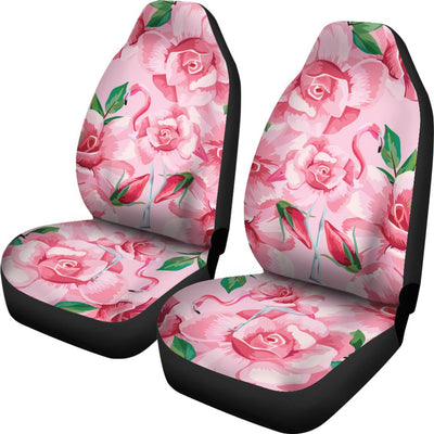Flamingo Rose Pattern Universal Fit Car Seat Covers