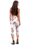 Flamingo Rose Pattern Women Capris