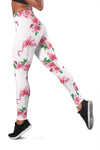 Flamingo Rose Pattern Women Leggings