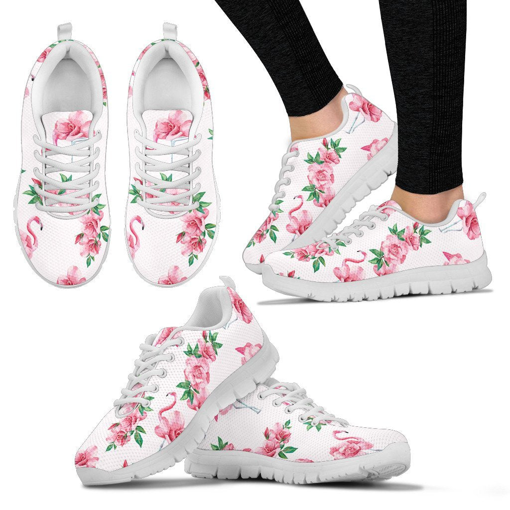 Flamingo Rose Pattern Women Sneakers