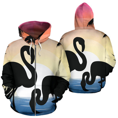 Flamingo Situate sense All Over Zip Up Hoodie