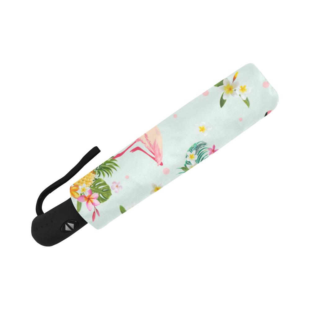 Flamingo Sweet Pattern Automatic Foldable Umbrella