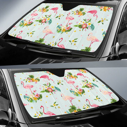 Flamingo Sweet Pattern Car Sun Shade-JorJune