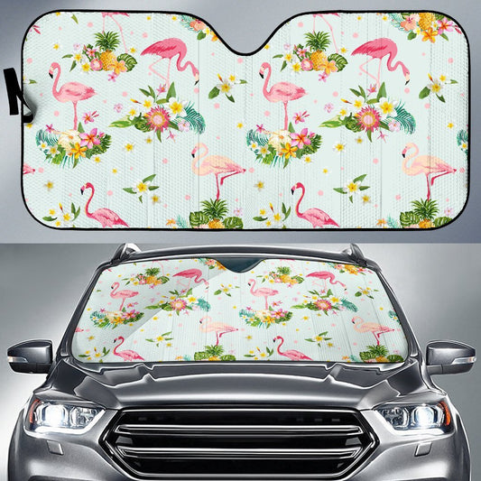 Flamingo Sweet Pattern Car Sun Shade-JorJune