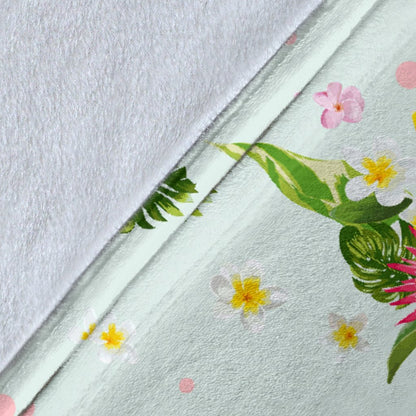 Flamingo Sweet Pattern Fleece Blanket