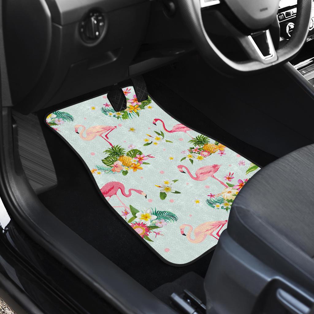 Flamingo Sweet Pattern Front and Back Car Floor Mats