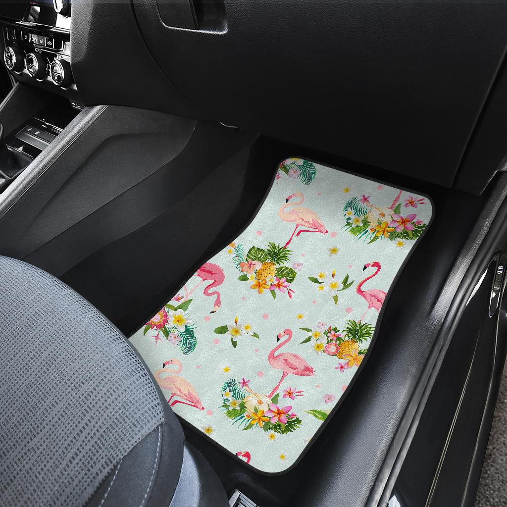 Flamingo Sweet Pattern Front and Back Car Floor Mats