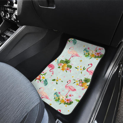 Flamingo Sweet Pattern Front and Back Car Floor Mats