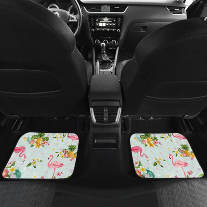 Flamingo Sweet Pattern Front and Back Car Floor Mats