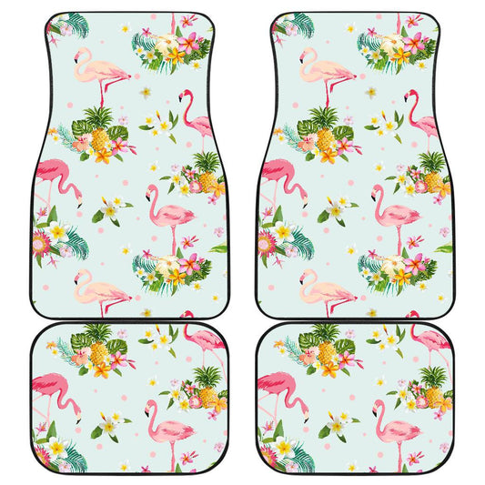 Flamingo Sweet Pattern Front and Back Car Floor Mats