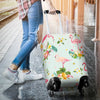 Flamingo Tropical Flower Pattern Luggage Cover Protector