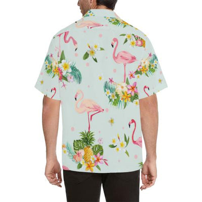 Flamingo Sweet Pattern Men Hawaiian Shirt