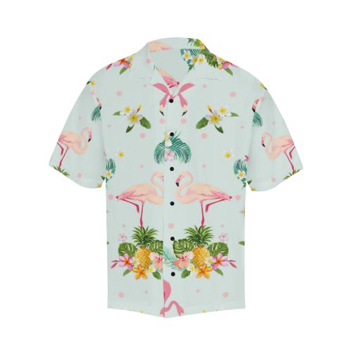 Flamingo Sweet Pattern Men Hawaiian Shirt