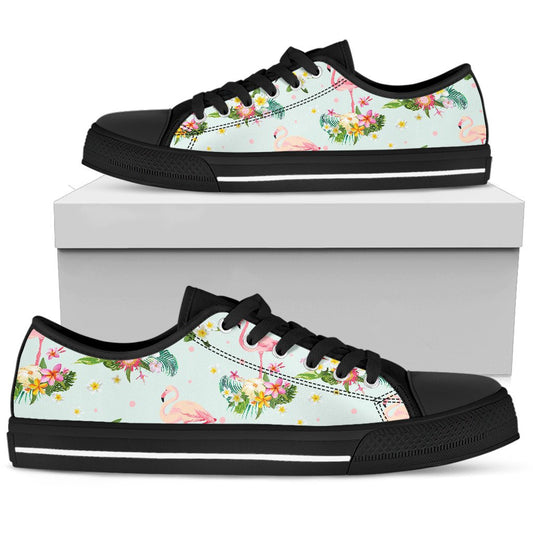 Flamingo Sweet Pattern Men Low Top Shoes