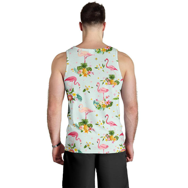 Flamingo Sweet Pattern Men Tank Top