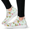 Flamingo Sweet Pattern Mesh Knit Sneakers Shoes