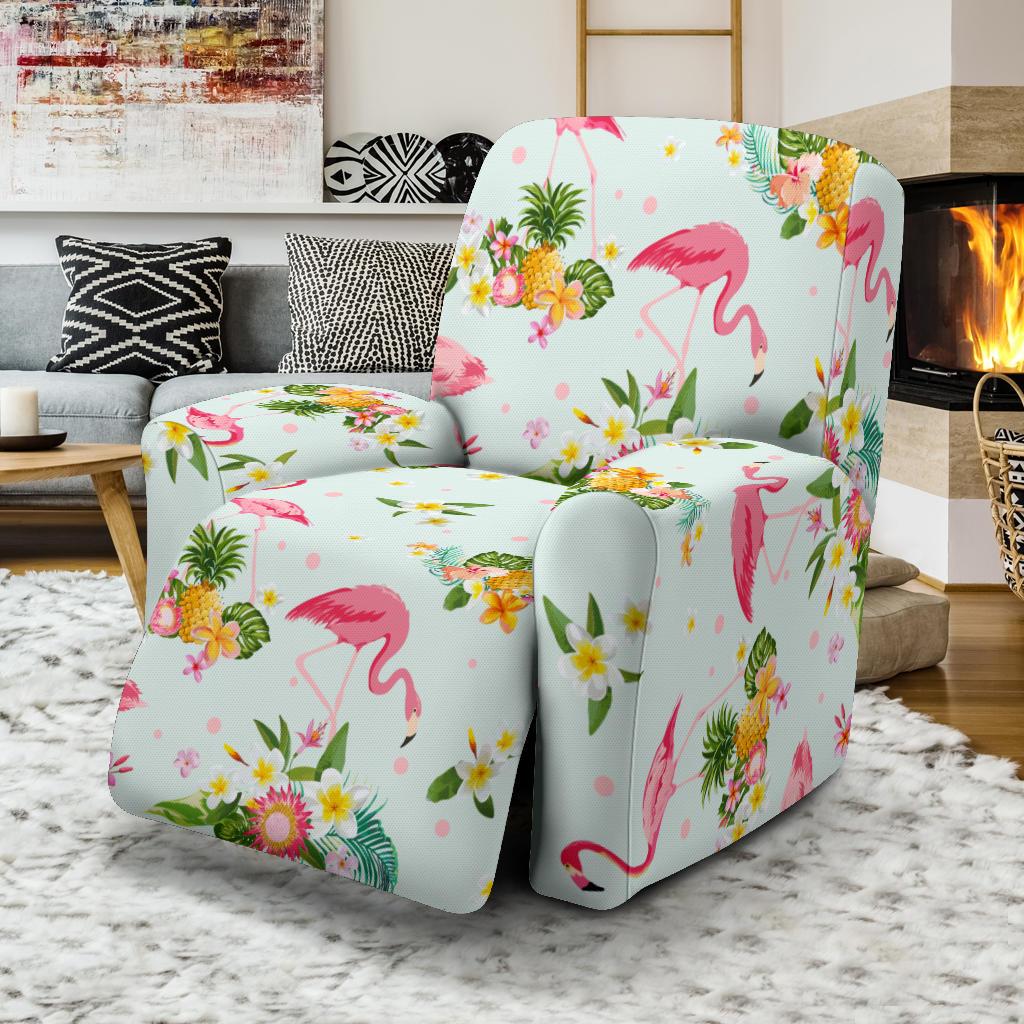 Flamingo Sweet Pattern Recliner Slipcover-JORJUNE.COM