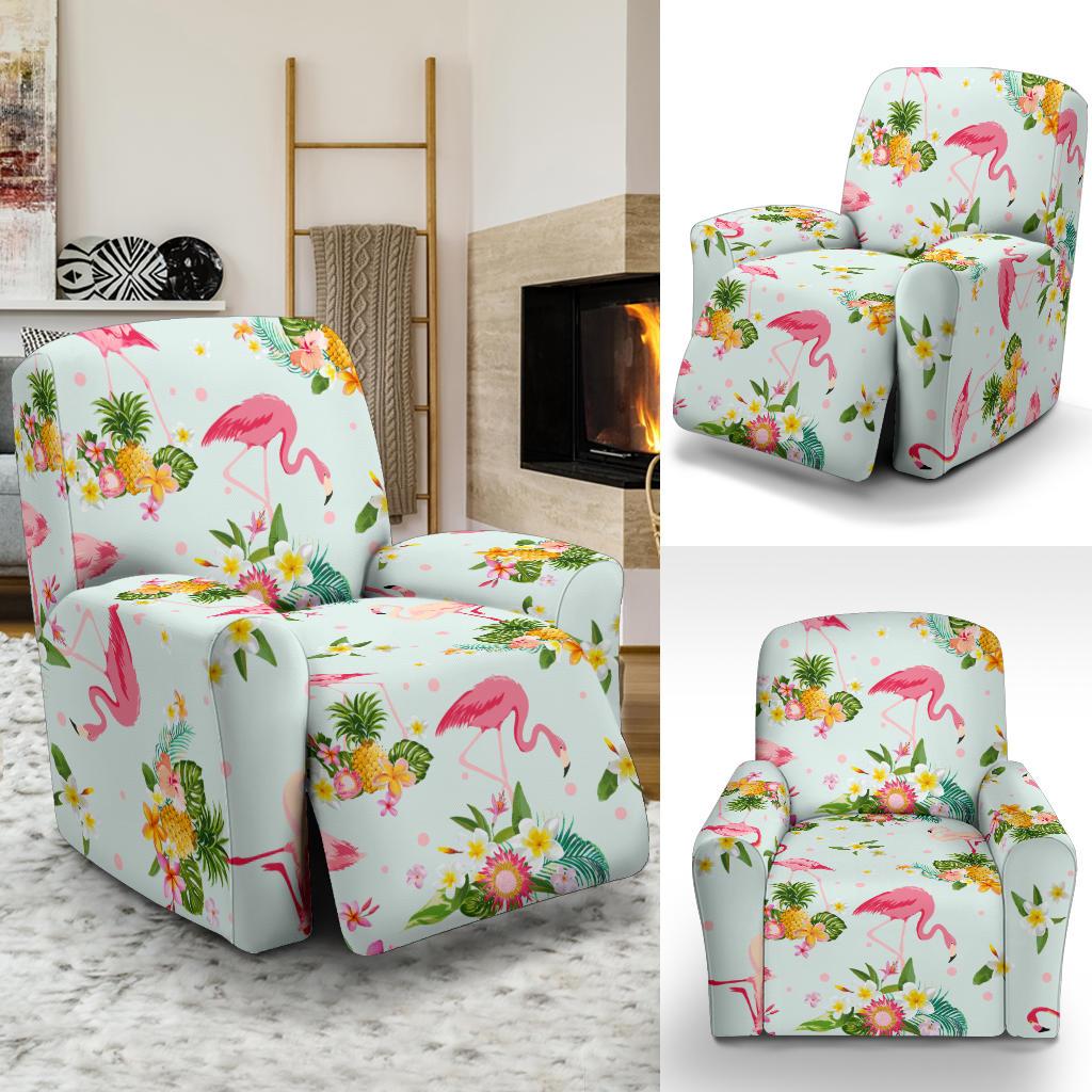 Flamingo Sweet Pattern Recliner Slipcover-JORJUNE.COM
