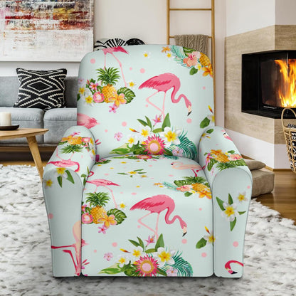 Flamingo Sweet Pattern Recliner Slipcover-JORJUNE.COM