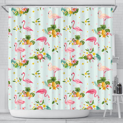 Flamingo Sweet Pattern Shower Curtain