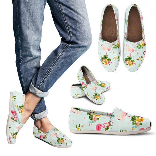 Flamingo Sweet Pattern Women Casual Shoes-JorJune.com