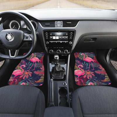 Flamingo Tropical Pattern Front and Back Car Floor Mats