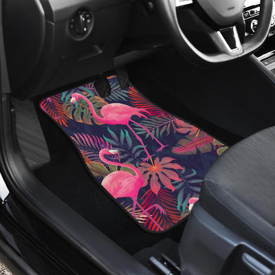 Flamingo Tropical Pattern Front and Back Car Floor Mats