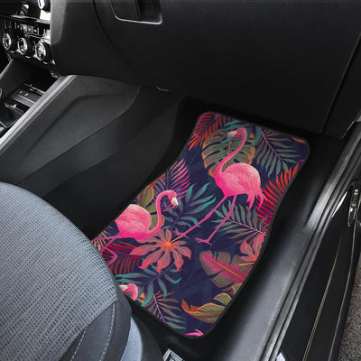 Flamingo Tropical Pattern Front and Back Car Floor Mats