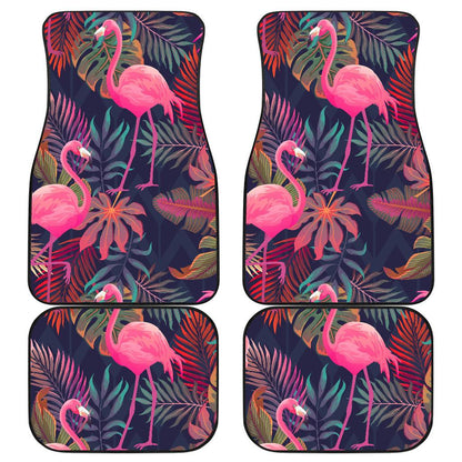 Flamingo Tropical Pattern Front and Back Car Floor Mats