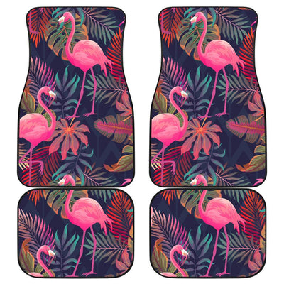 Flamingo Tropical Pattern Front and Back Car Floor Mats