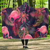 Flamingo Tropical Pattern Hooded Blanket-JORJUNE.COM