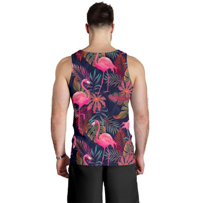 Flamingo Tropical Pattern Men Tank Top