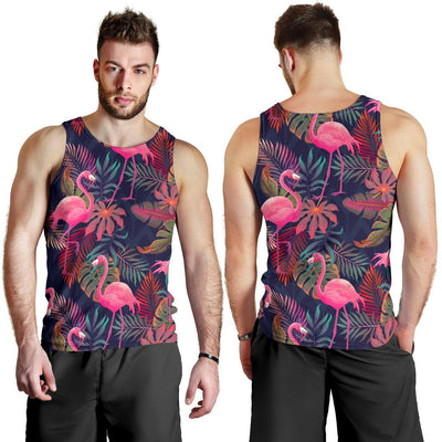 Flamingo Tropical Pattern Men Tank Top