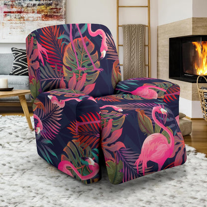 Flamingo Tropical Pattern Recliner Slipcover-JORJUNE.COM
