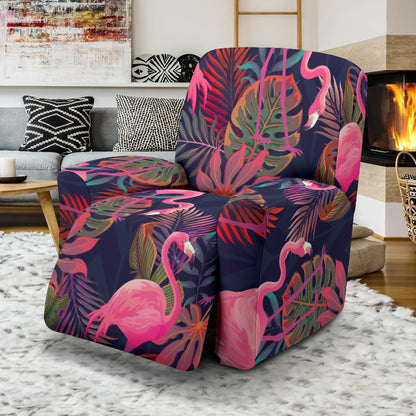 Flamingo Tropical Pattern Recliner Slipcover-JORJUNE.COM