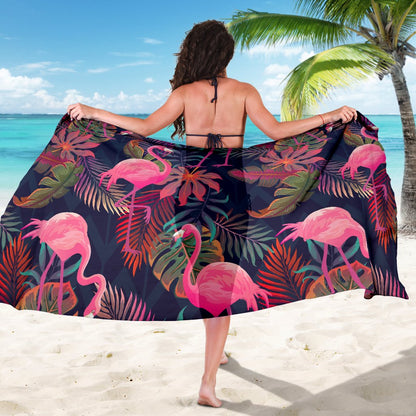 Flamingo Tropical Pattern Sarong Pareo Wrap