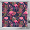 Flamingo Tropical Pattern Shower Curtain