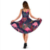 Flamingo Tropical Pattern Sleeveless Mini Dress