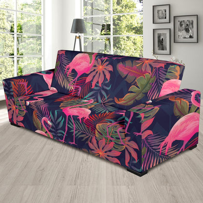 Flamingo Tropical Pattern Sofa Slipcover-JORJUNE.COM
