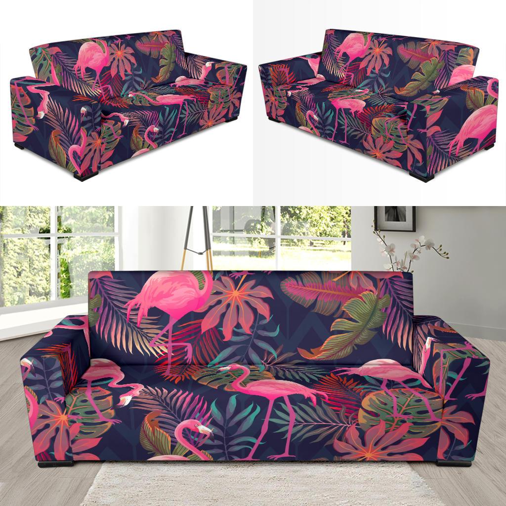 Flamingo Tropical Pattern Sofa Slipcover-JORJUNE.COM