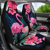 Flamingo Tropical Pink Hibiscus Universal Fit Car Seat Covers