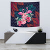 Flamingo Tropical Pink Hibiscus Wall Tapestry