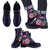 Flamingo Tropical Pink Hibiscus Women & Men Leather Boots