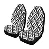 Fleur De Lis Black White Pattern Print Design 02 Car Seat Covers (Set of 2)-JORJUNE.COM