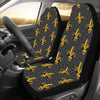 Fleur De Lis Gold Pattern Print Design 01 Car Seat Covers (Set of 2)-JORJUNE.COM