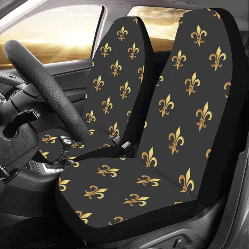 Fleur De Lis Gold Pattern Print Design 03 Car Seat Covers (Set of 2)-JORJUNE.COM