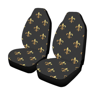 Fleur De Lis Gold Pattern Print Design 03 Car Seat Covers (Set of 2)-JORJUNE.COM