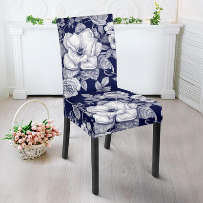 Floral Infrared Pattern Dining Chair Slipcover-JORJUNE.COM