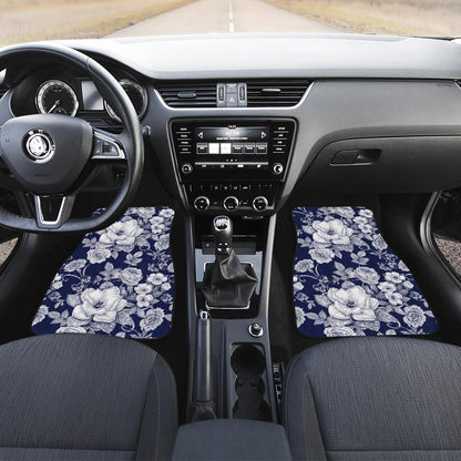 Floral Infrared Pattern Front and Back Car Floor Mats